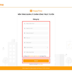 Trang quản trị của phần mềm chấm công HappyTime