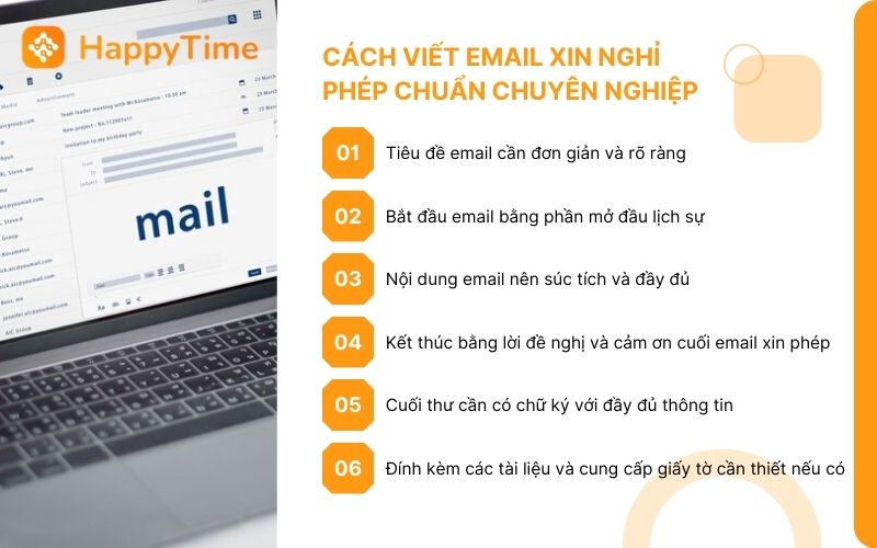 Cách viết mail xin nghỉ phép chuẩn chuyên nghiệp 