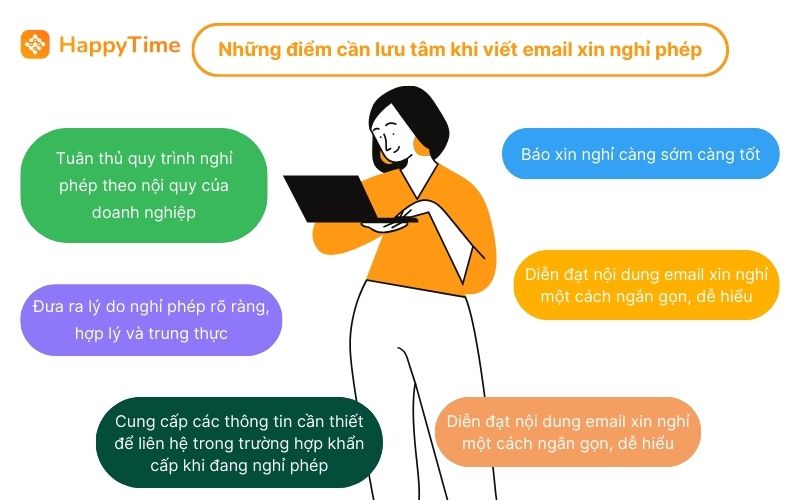 Một số điểm cần lưu tâm khi viết email xin nghỉ phép