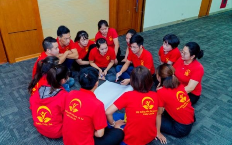 chiến binh kinh doanh team building trong nhà