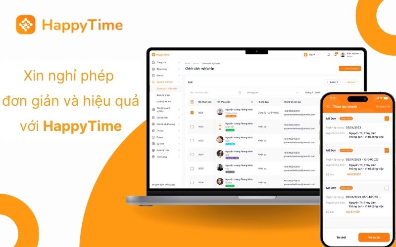 Xin nghỉ phép đơn giản và hiệu quả với HappyTime 