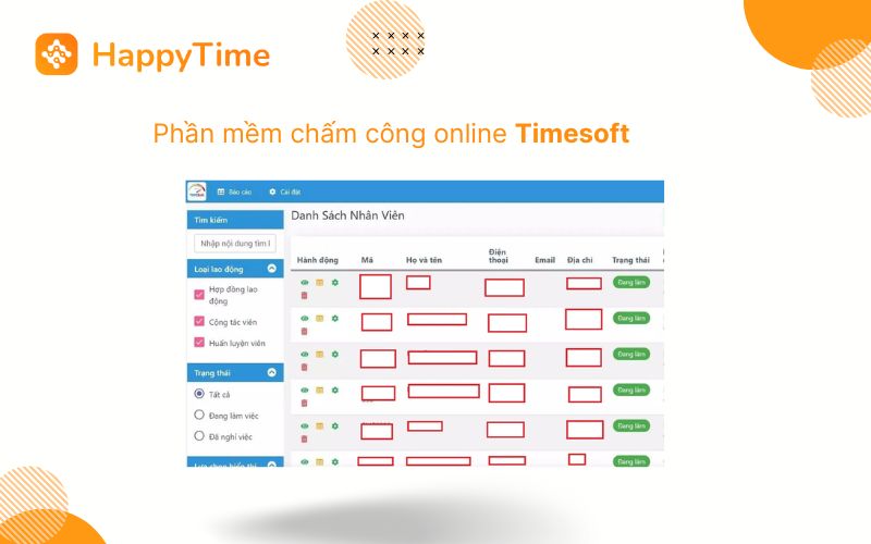 TimeSOFT là phần mềm chấm công miễn phí với khả năng tích hợp còn hạn chế