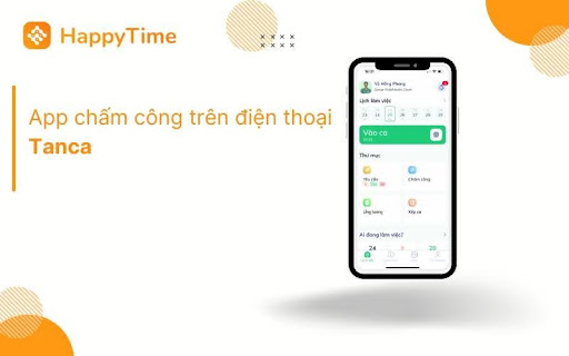 App chấm công trên điện thoại Tanca
