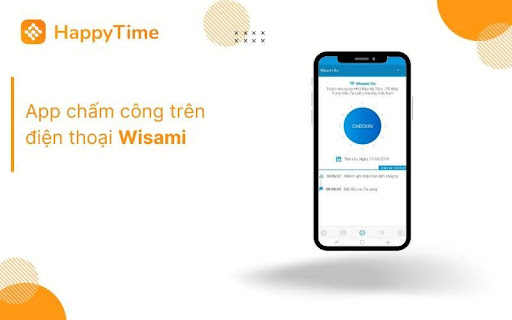 App chấm công trên điện thoại Wisami
