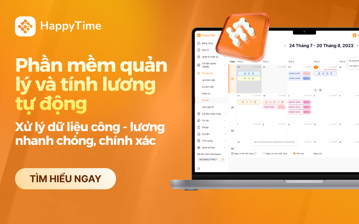 Phần mềm tính lương tự động 4.0 HappyTime