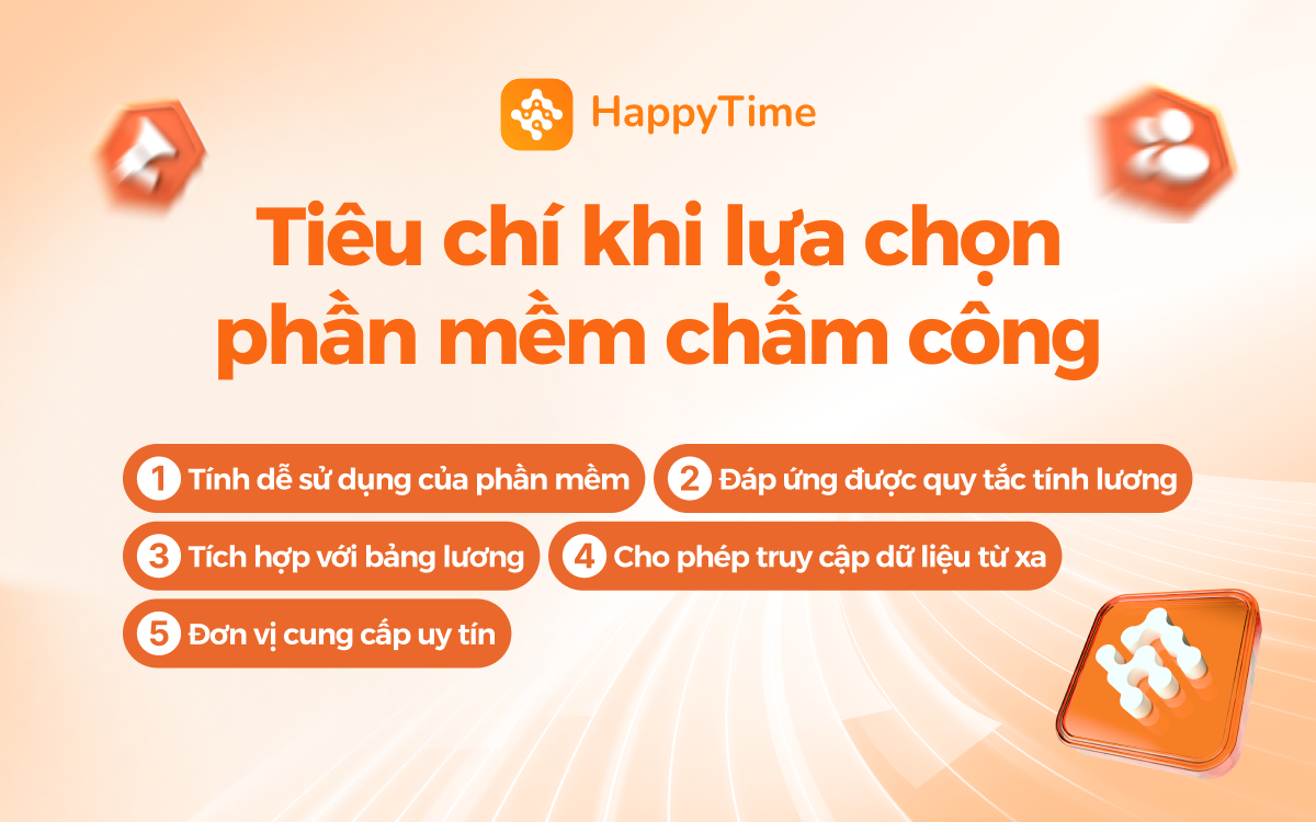 Các tiêu chí doanh nghiệp cần quan tâm khi lựa chọn phần mềm chấm công