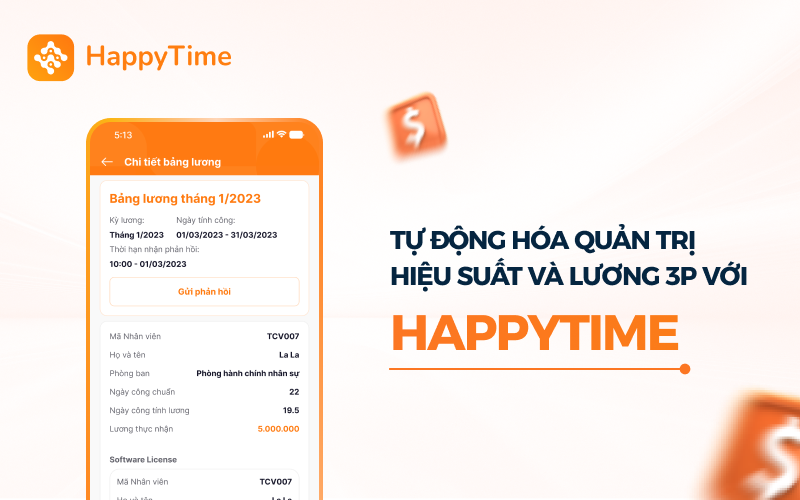 Quản trị hiệu suất và lương 3P hiệu quả với phần mềm HappyTime